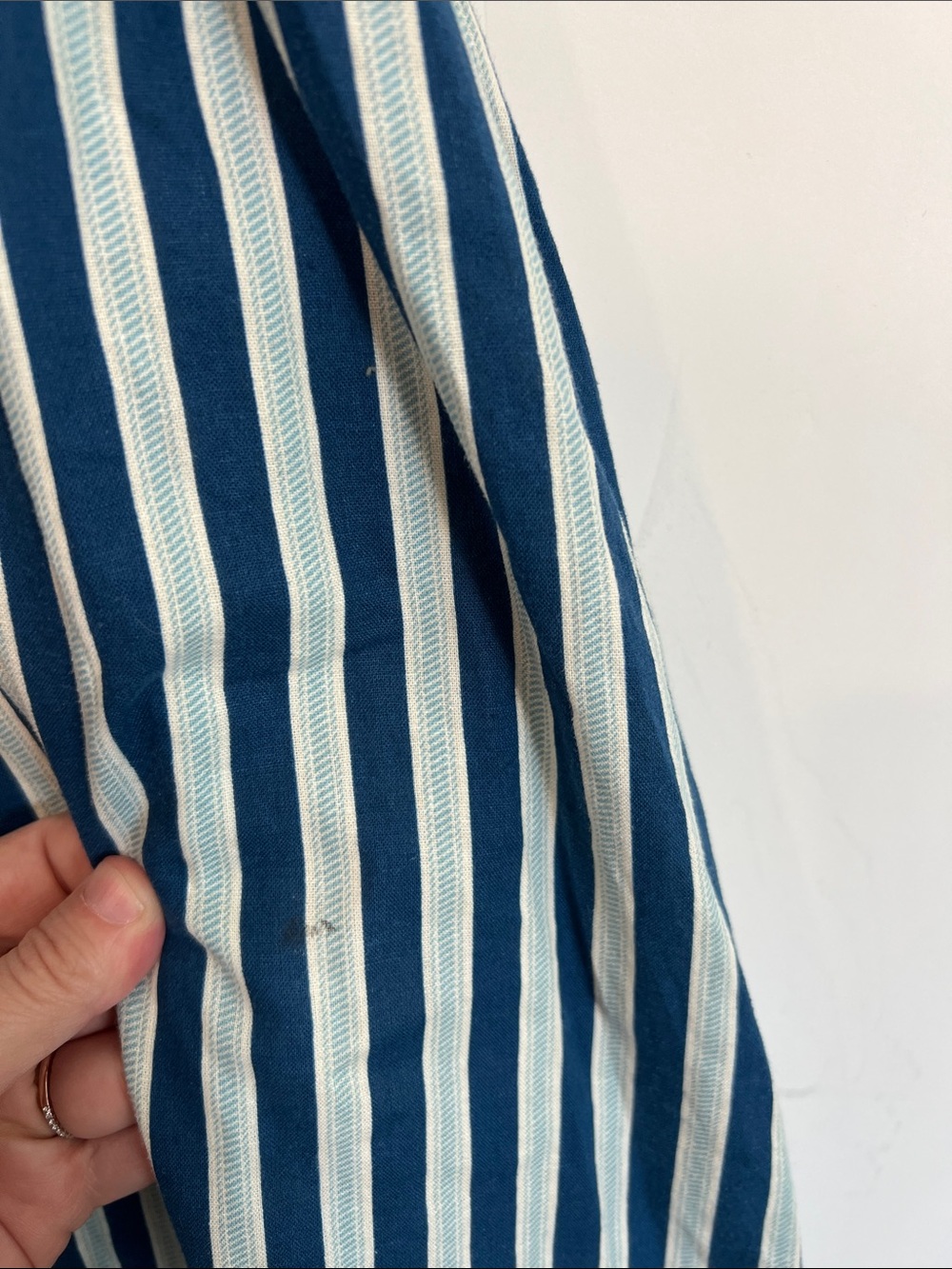 Spartina 449 Blue and White Striped Tie-Waist Shirt Dress Size Medium - Picture 14 of 16